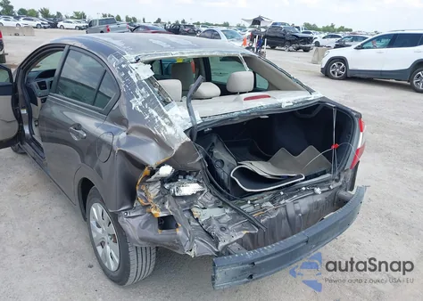 2012 Honda Civic Lx z USA, uszkodzony, nr VIN 2HGFB2F50CH607035